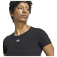 Adidas Γυναικεία κοντομάνικη μπλούζα Essentials Ribbed Cropped Top